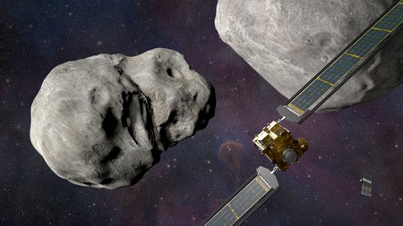 Illustration of NASA's DART spacecraft.